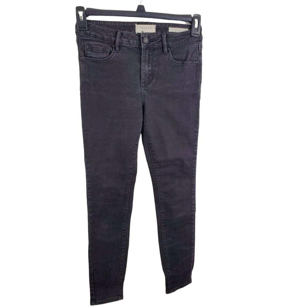 Pacsun Jeans 25 Womens Mid Rise‎ Skinny Leg Dark Wash Blue Casual Bottoms